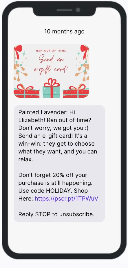 Last Minute Gift Card - Painted Lavender Last Minute Gift Card - Painted Lavender