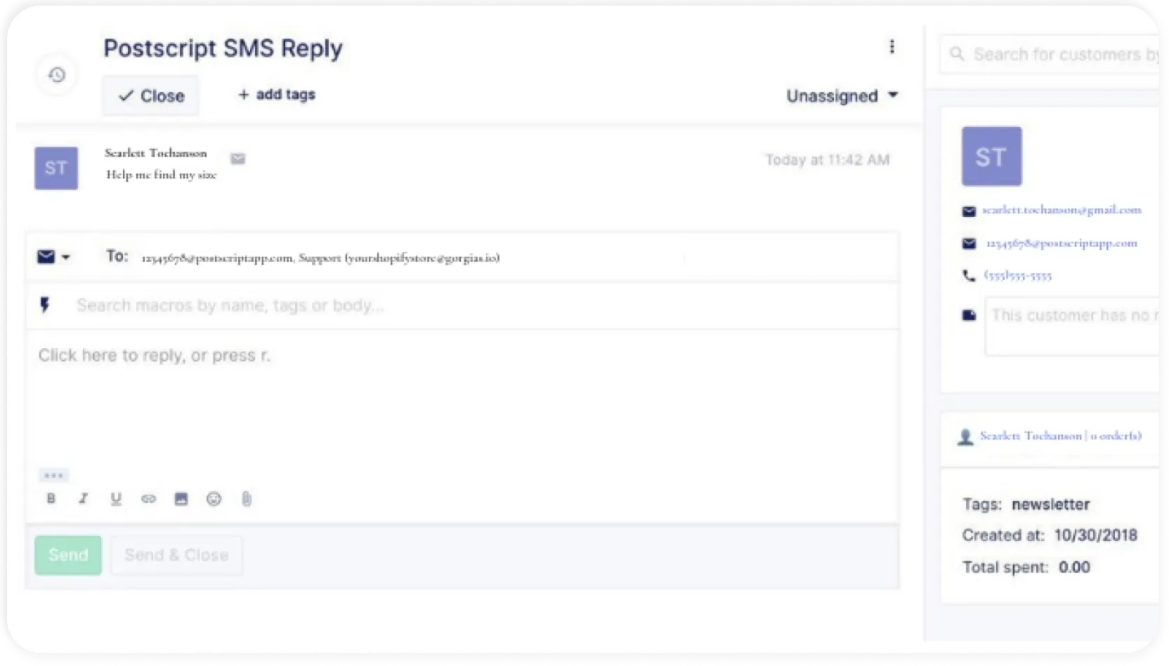 Integration screenshot