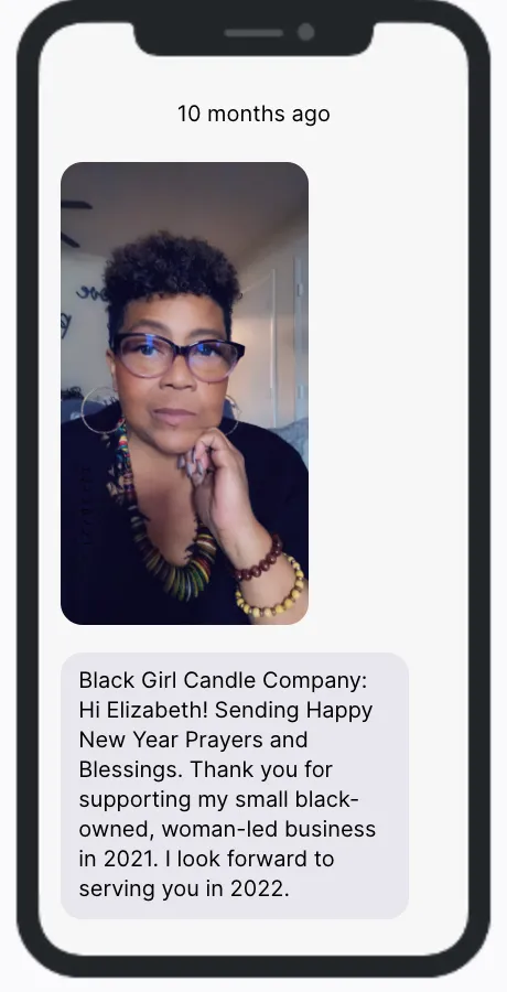 Black Girl Candle Company - Founder SMS Campaign Black Girl Candle Company - Founder SMS Campaign