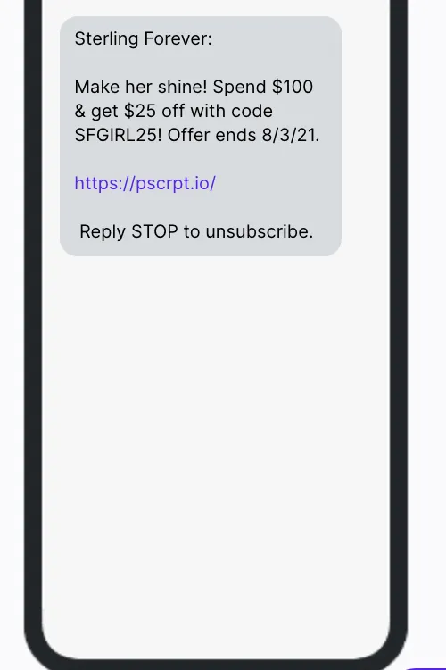 Sterling Forever SMS Campaign Sterling Forever SMS Campaign