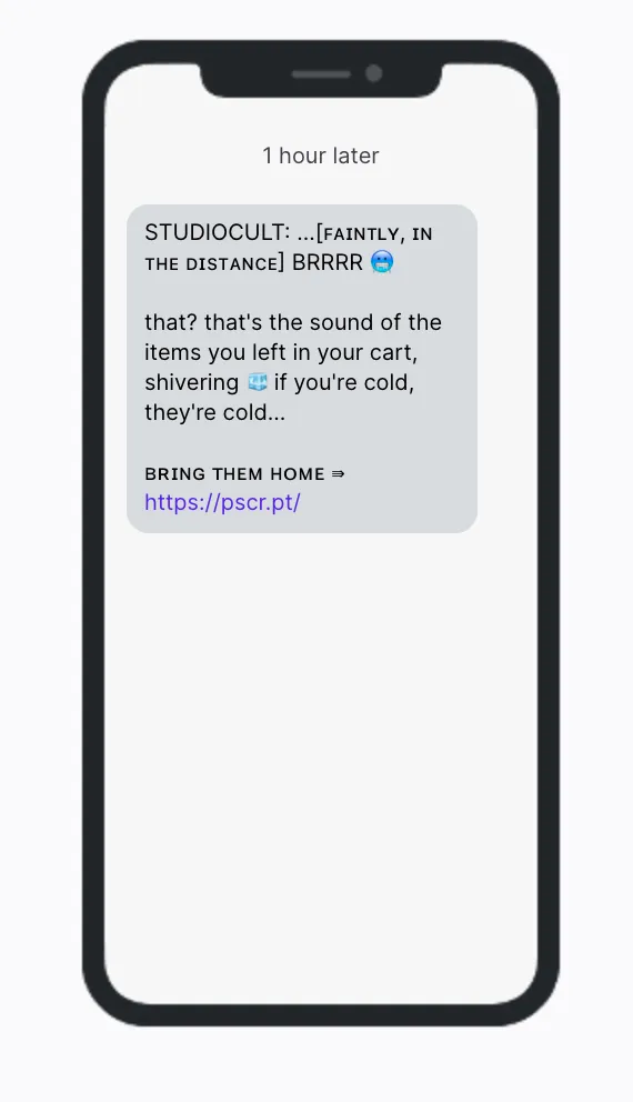 Top Rev Abandoned Cart Example Abandoned cart automation from STUDIOCULT