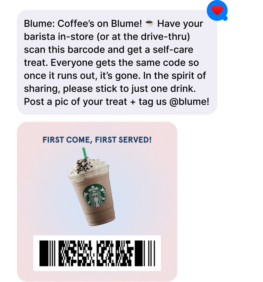 Blume Coffee Message