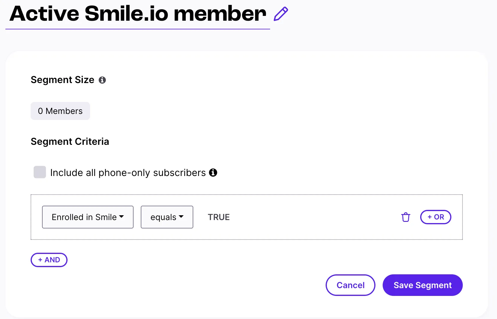Integration screenshot