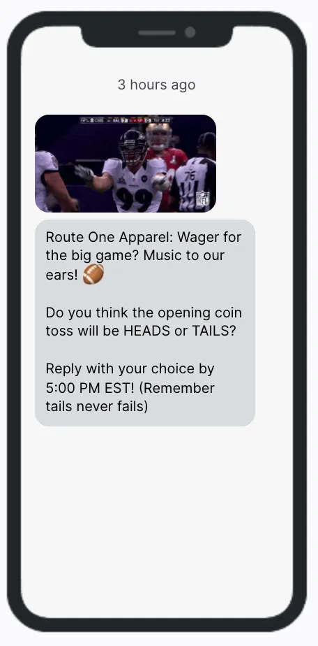 Route One Wager Big Game Route One Wager Big Game