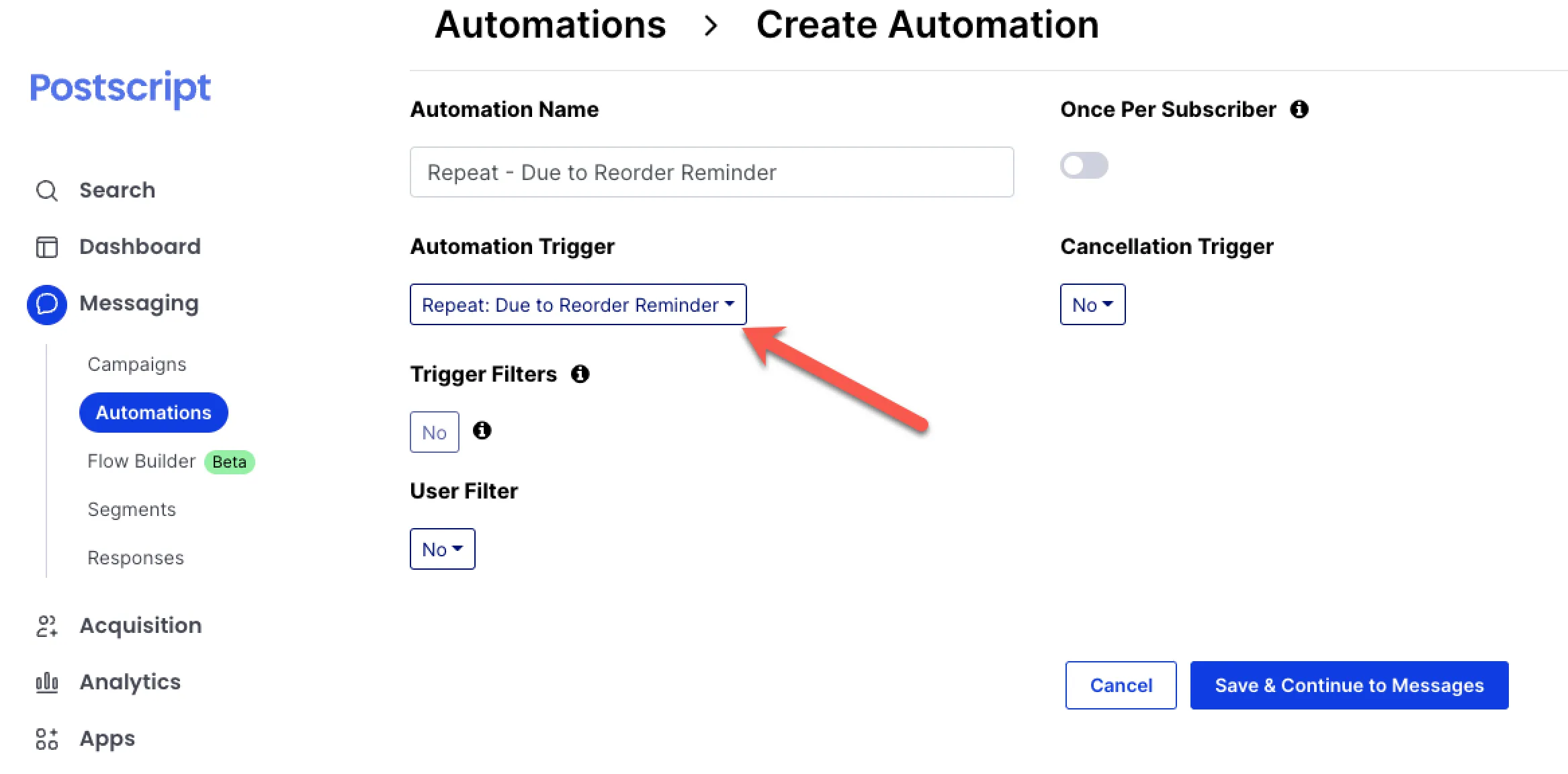 Integration screenshot