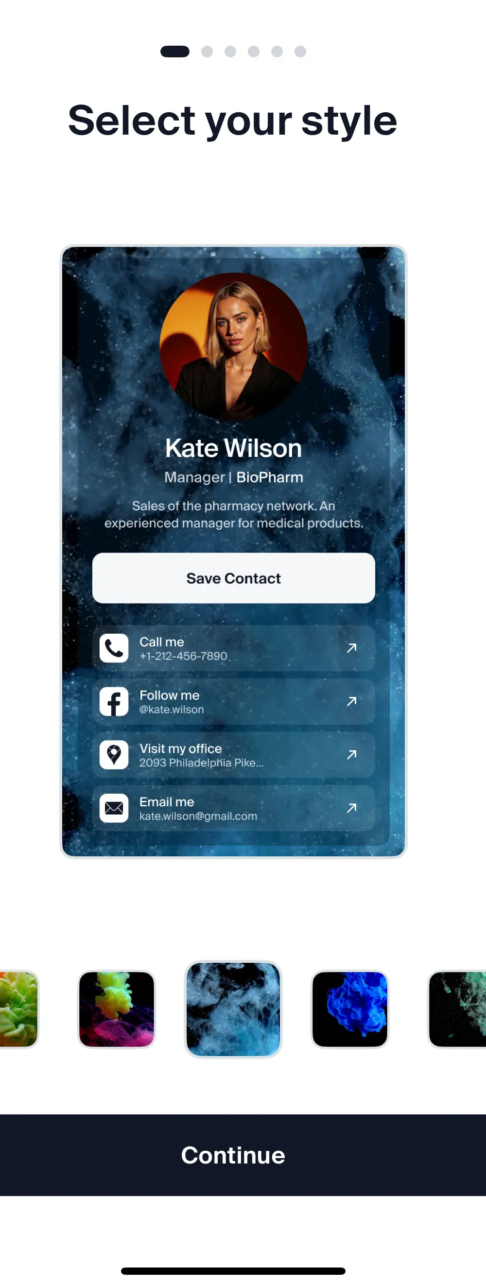 Business Card Design Ideas - Starry Midnight Business Card