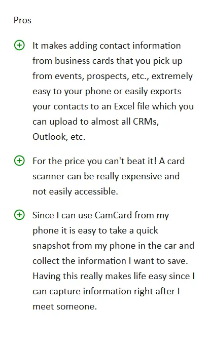 CamCard Pricing - Review #1 (2)