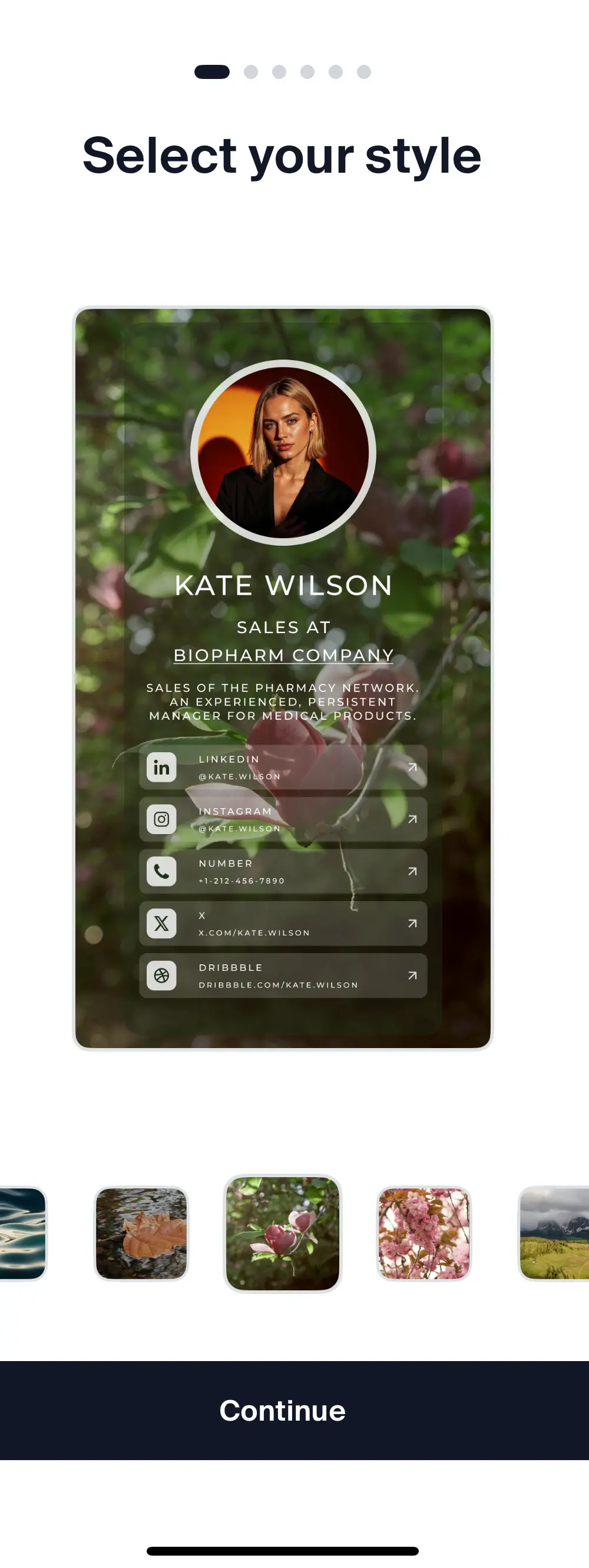 Business Card Design Ideas - Spring Blossoms Business Card