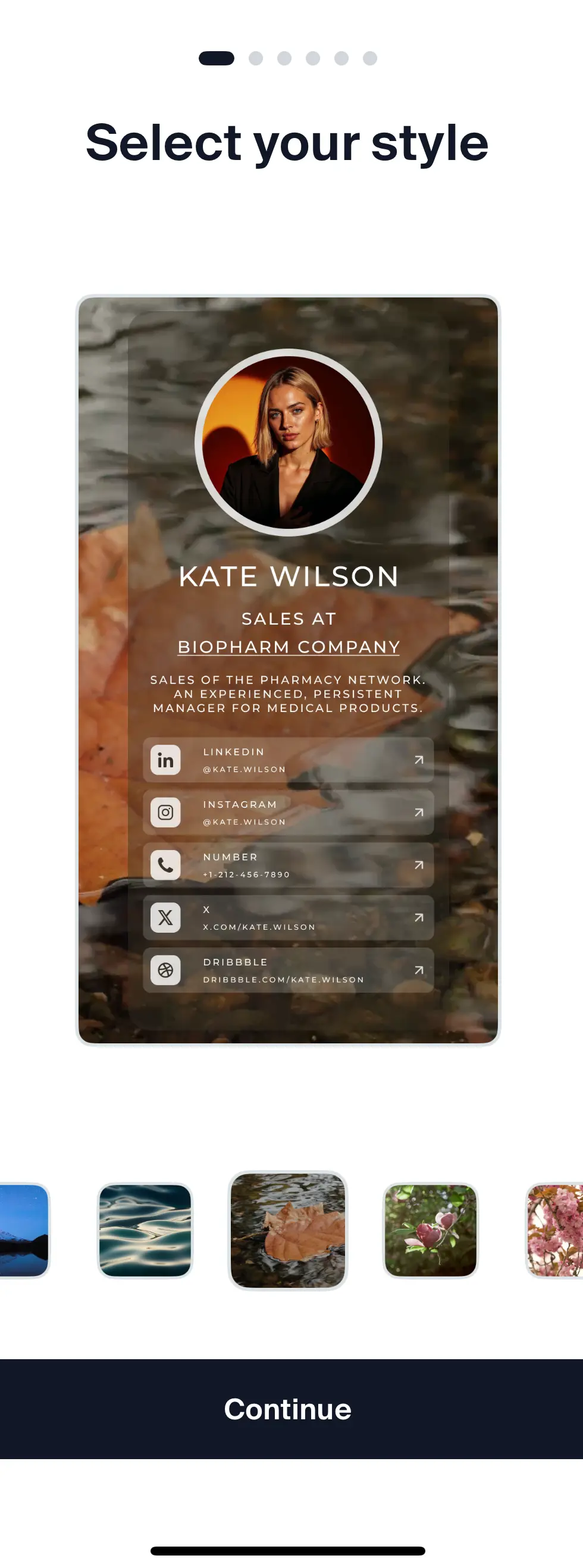 Business Card Design Ideas - Autumn Leaf Business Card