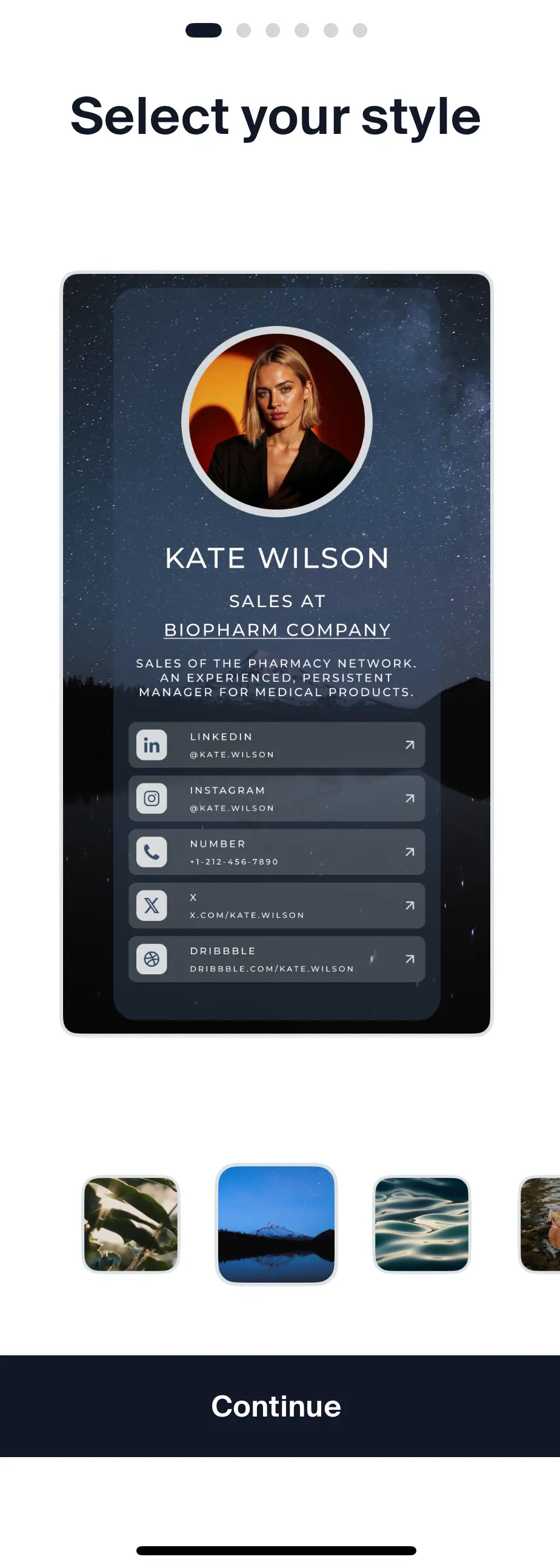 Business Card Design Ideas - Dawn Sky Business Card