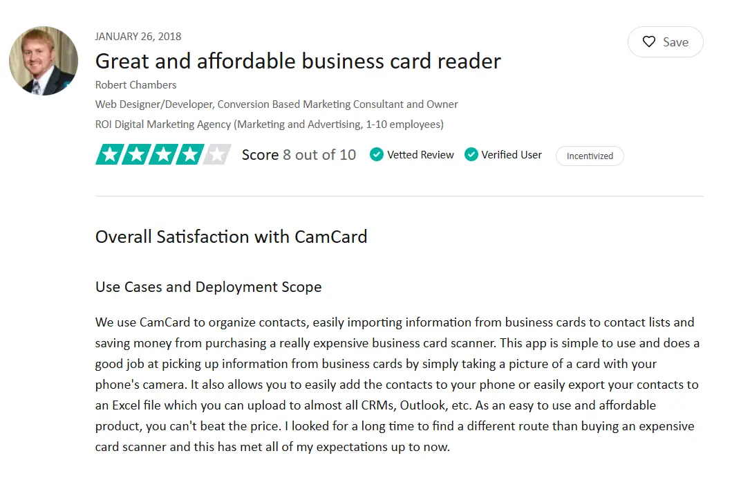 CamCard Pricing - Review #1