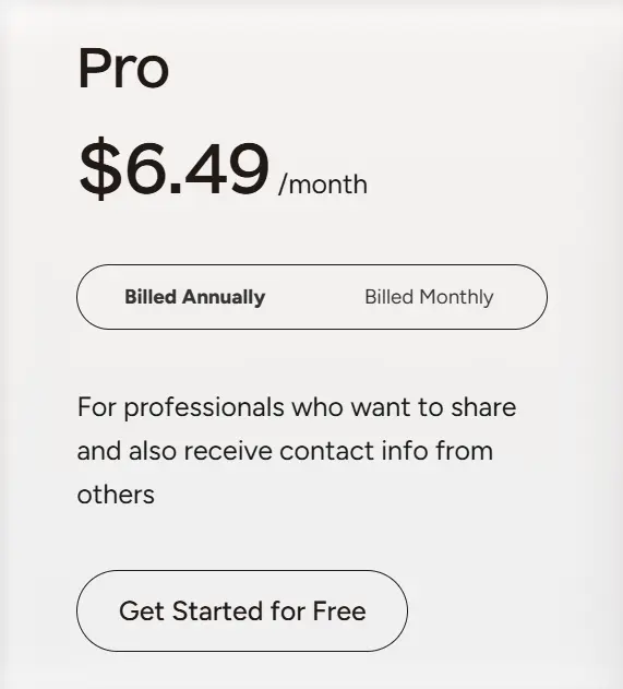 Popl Pricing - Pro Plan