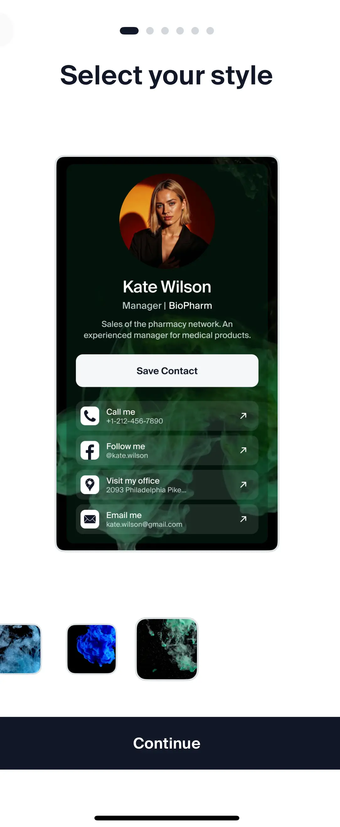 Business Card Design Ideas - Emerald Green Business Card