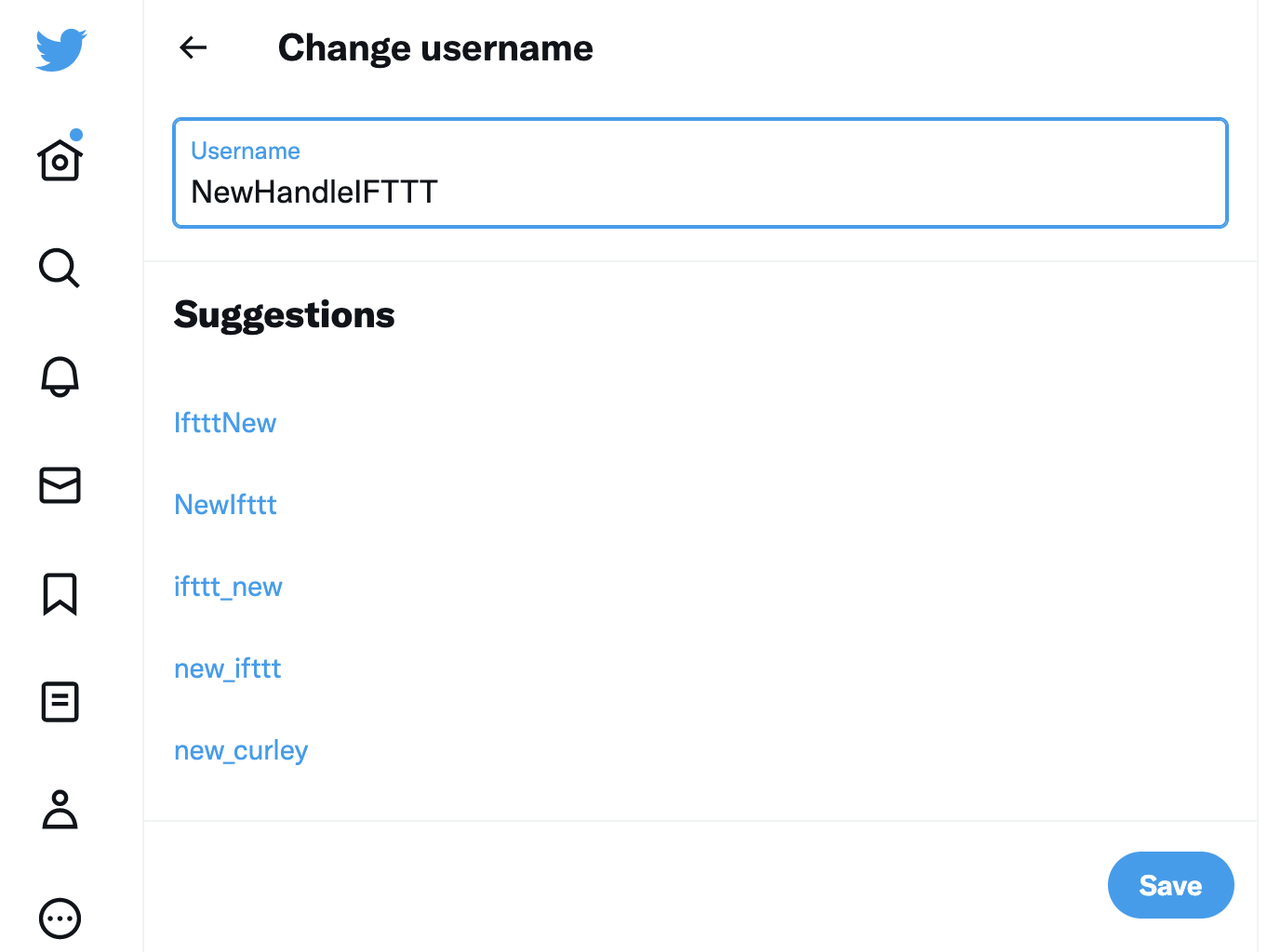 how to change your twitter handle on web