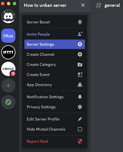 How to unban someone from discord 1