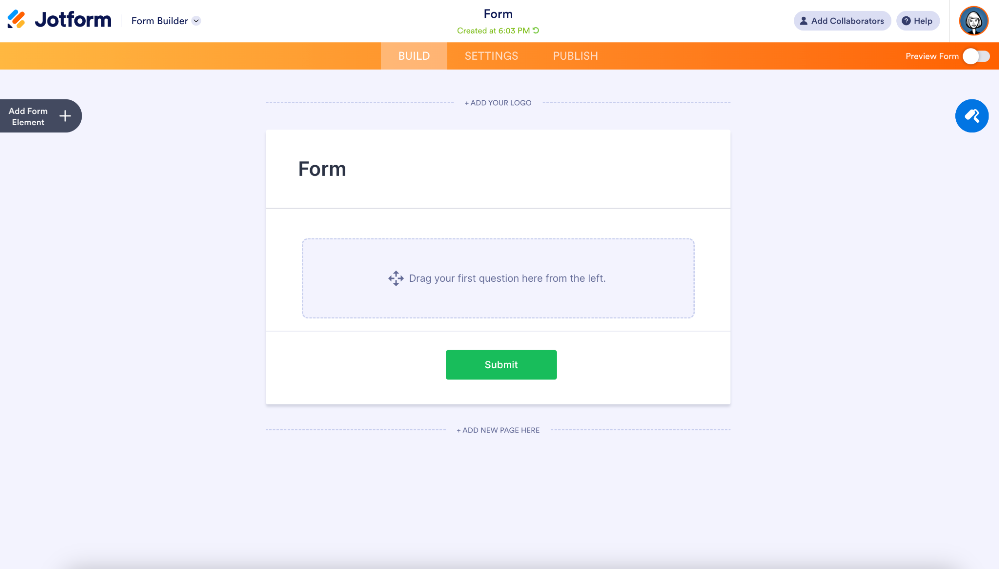 drag and drop form builder