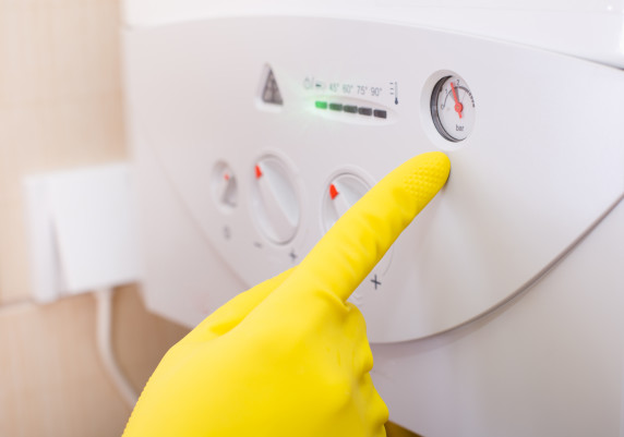 Your boiler pressure should be between 1 and 1.5 bar