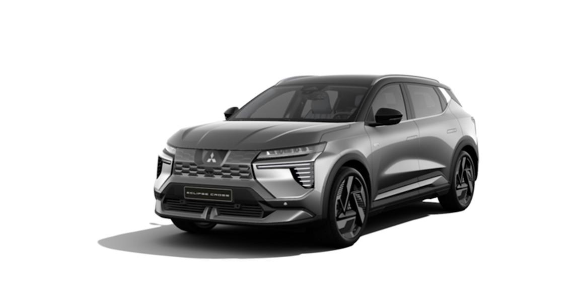 Foto: Eclipse Cross i fargen Volcanic Gray med sort tak