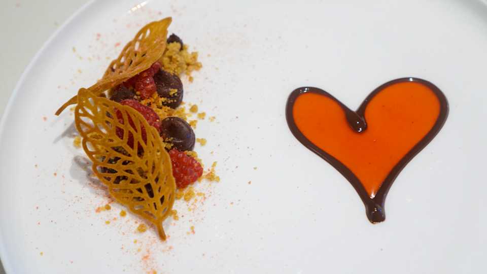 Fancy Valentines Day Plated Dessert