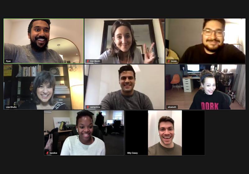 A remote work Zoom call.