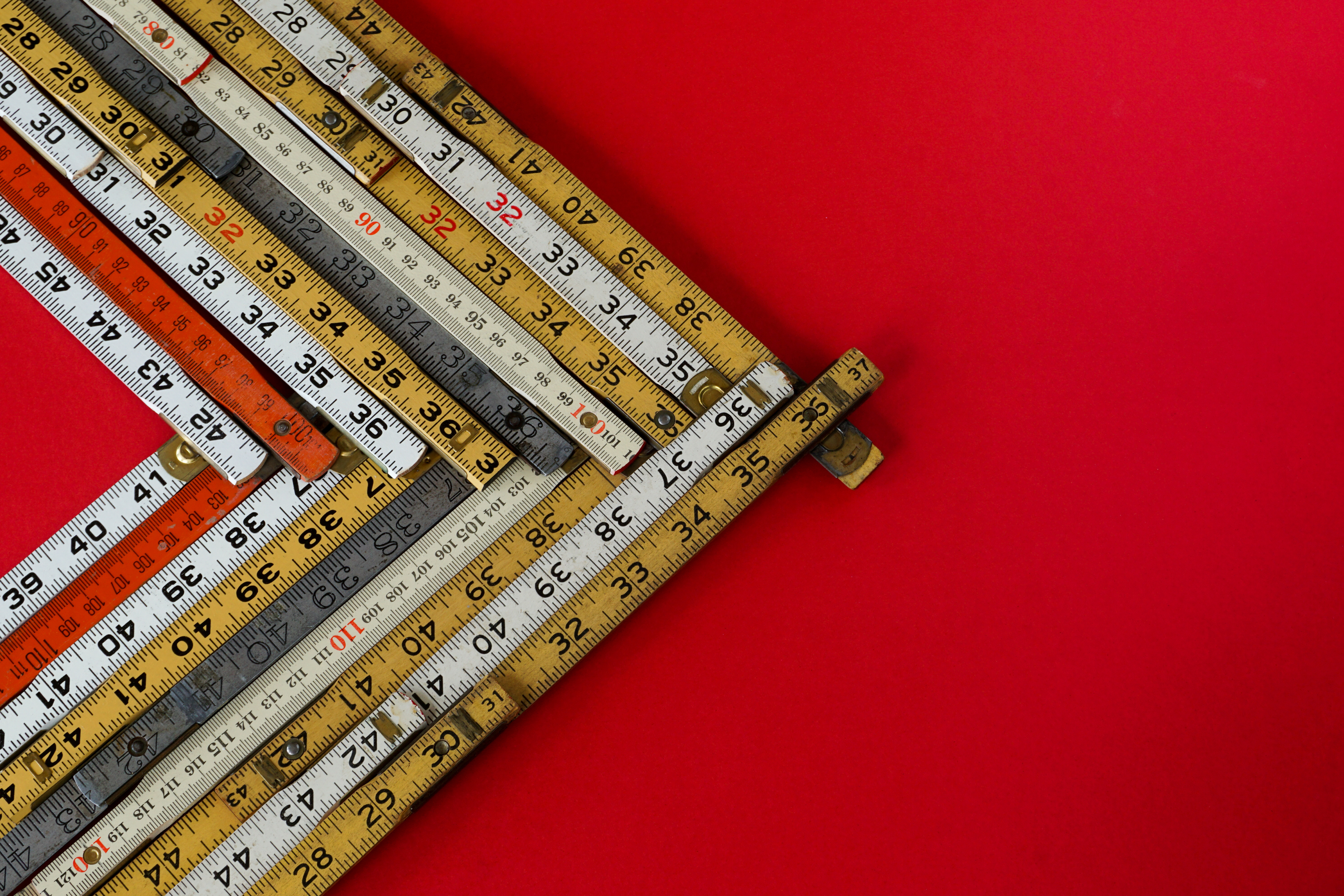 Rulers to measure key results.