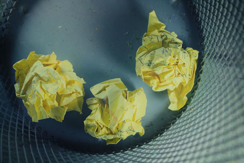 balls of paper in a trash can, okr mistakes, why use okrs
