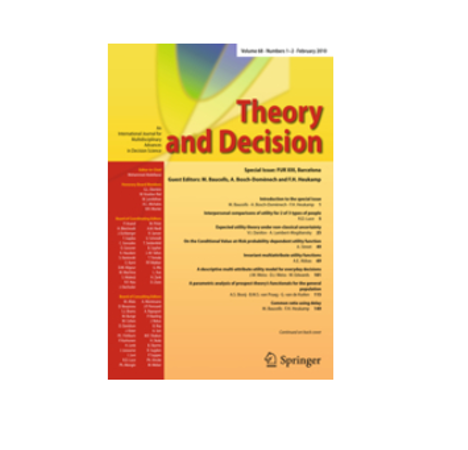 PIN Book | Theory and Decision: An International Journal for Multidisciplinary Advances in Decision Science