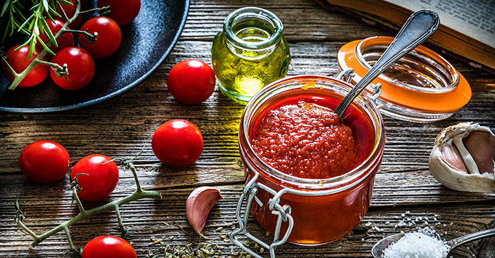 Almacenamiento de salsa de tomate