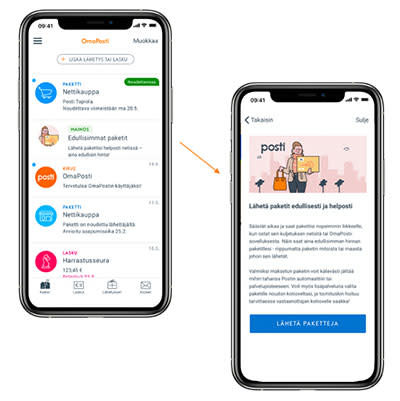 OmaPosti inbox-mainonta