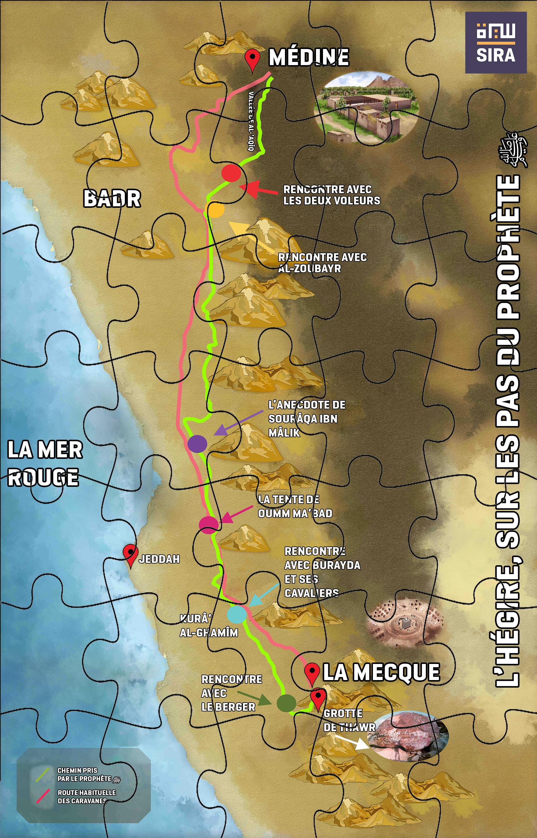 ACTIVITÉ 4 - Retrace le chemin de l'Hégire.