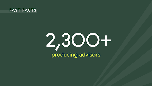 Fast Facts 2,000+ producing advisors
