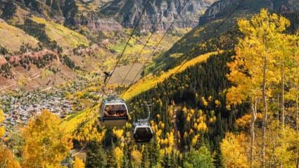Riding the free gondola is one of the best things to do in Telluride.