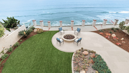 View of ocean from backyard