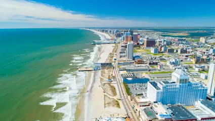 An image shows the beaches of Ocean City, NJ, one of the best places for a second home.