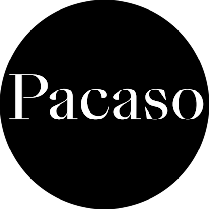 Pacaso logo on black.