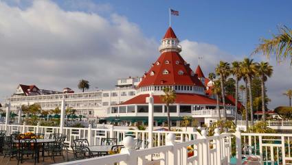 A pavilion stands at Coronado Beach, one of the best beaches for kids on the West Coast.