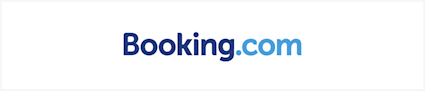 An image shares the logo of Booking.com, one of the best vacation rental sites. 