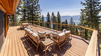 Balcony with views of Lake Tahoe