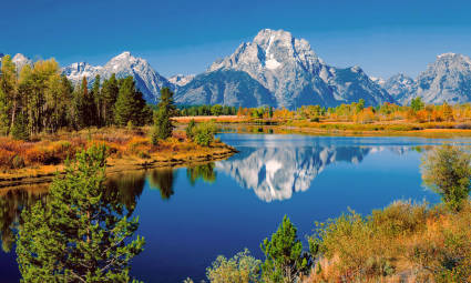 A photo of Jackson, Wyoming, one of the best spots for fall vacations.