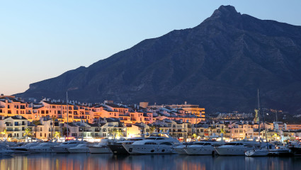 A photo of Marbella, Spain serves as inspiration for a momcation. 