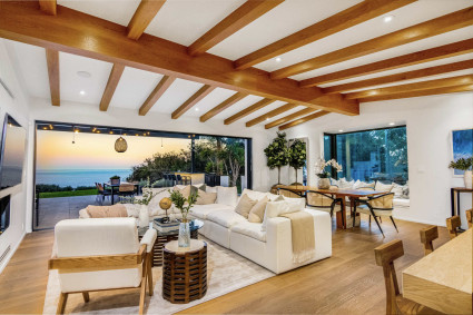 living room with views of Malibu