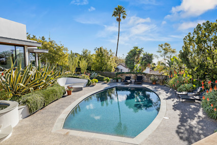 Pool and garden in Santa Barbara