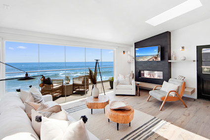 Malibu beach house living room