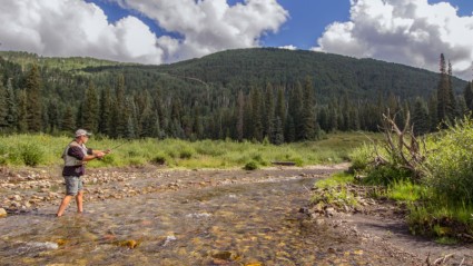Fly fishing in mountain streams is one of the best things to do in Telluride. 