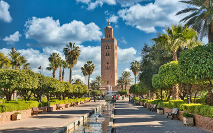 A photo of Marrakech, Morocco, one of the best vacation spots for couples.
