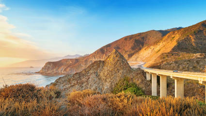 A photo of Big Sur, California, one of the most romantic fall getaways.