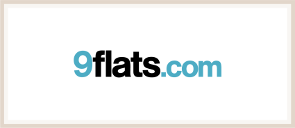 A logo of 9flats, one of the many Plum Guide alternatives.