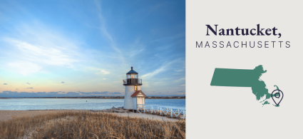  A graphic showcases data about Nantucket, Massachusetts, one of the best destinations for solo travelers.