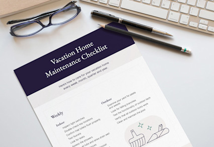 Image of the vacation home maintenance checklist.