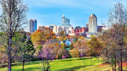 Raleigh's lush wooded scenery make it one of the most relaxing places to visit in the U.S.